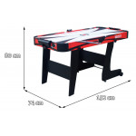 Stolný ľadový hokej 152 cm Čierno-červený Stolný ľadový hokej 152 cm Čierno-červený